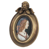 Maxbell Photo Frame Display Frame Retro Decorative for Home Table Decoration Bedroom Oval