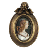 Maxbell Photo Frame Display Frame Retro Decorative for Home Table Decoration Bedroom Oval