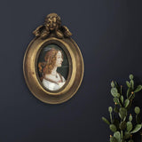 Maxbell Photo Frame Display Frame Retro Decorative for Home Table Decoration Bedroom Oval
