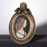 Maxbell Photo Frame Display Frame Retro Decorative for Home Table Decoration Bedroom Oval