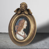 Maxbell Photo Frame Display Frame Retro Decorative for Home Table Decoration Bedroom Oval