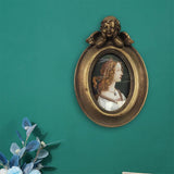 Maxbell Photo Frame Display Frame Retro Decorative for Home Table Decoration Bedroom Oval