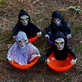 Maxbell Electric Halloween Decorations Fruit Plate Ghost Tricky Yard Garden Decor StyleA