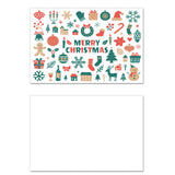 Maxbell 50Pcs Mini Merry Christmas Cards Greeting Cards Snowman for Birthday Party