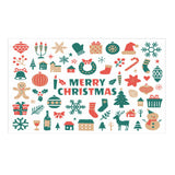 Maxbell 50Pcs Mini Merry Christmas Cards Greeting Cards Snowman for Birthday Party