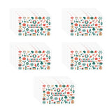 Maxbell 50Pcs Mini Merry Christmas Cards Greeting Cards Snowman for Birthday Party