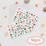 Maxbell 50Pcs Mini Merry Christmas Cards Greeting Cards Snowman for Birthday Party