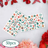 Maxbell 50Pcs Mini Merry Christmas Cards Greeting Cards Snowman for Birthday Party