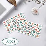 Maxbell 50Pcs Mini Merry Christmas Cards Greeting Cards Snowman for Birthday Party