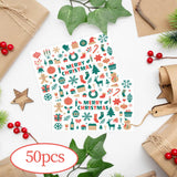 Maxbell 50Pcs Mini Merry Christmas Cards Greeting Cards Snowman for Birthday Party