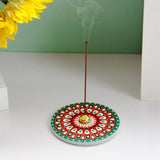Maxbell Incense Holder Incense Ash Tray Exquisite for Bedroom Home Decor Living Room Red