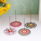 Maxbell Incense Holder Incense Ash Tray Exquisite for Bedroom Home Decor Living Room Red