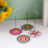 Maxbell Incense Holder Incense Ash Tray Exquisite for Bedroom Home Decor Living Room Red