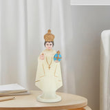 Maxbell Jesus Statue Cardinal Sculpture Ornament for Desktop Decoration Collection 10.5cm White