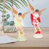 Maxbell Western Angel Character Figurine Statuette Gift Crafts for Garden Decoration Yellow