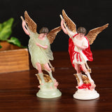 Maxbell Western Angel Character Figurine Statuette Gift Crafts for Garden Decoration Yellow