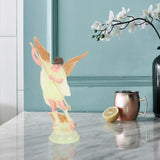 Maxbell Western Angel Character Figurine Statuette Gift Crafts for Garden Decoration Yellow
