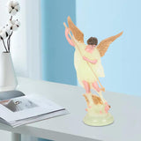 Maxbell Western Angel Character Figurine Statuette Gift Crafts for Garden Decoration Yellow