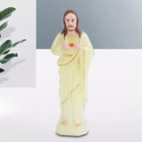 Maxbell Priest Statue Religious Sculpture Christian Holy Decor for Tabletop Home Large Luminous