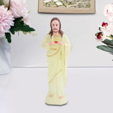 Maxbell Priest Statue Religious Sculpture Christian Holy Decor for Tabletop Home Large Luminous