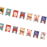 Maxbell Cat String Flag 20Pcs 8x12 Flags Banner Bunting for Izakaya Window Decor StyleA
