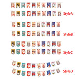 Maxbell Cat String Flag 20Pcs 8x12 Flags Banner Bunting for Izakaya Window Decor StyleA