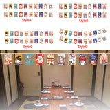 Maxbell Cat String Flag 20Pcs 8x12 Flags Banner Bunting for Izakaya Window Decor StyleA