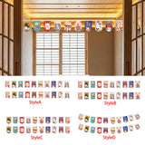 Maxbell Cat String Flag 20Pcs 8x12 Flags Banner Bunting for Izakaya Window Decor StyleA