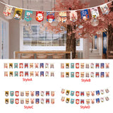 Maxbell Cat String Flag 20Pcs 8x12 Flags Banner Bunting for Izakaya Window Decor StyleA
