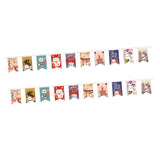 Maxbell Cat String Flag 20Pcs 8x12 Flags Banner Bunting for Izakaya Window Decor StyleA