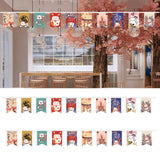 Maxbell Cat String Flag 20Pcs 8x12 Flags Banner Bunting for Izakaya Window Decor StyleA