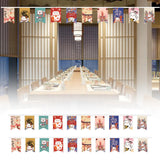 Maxbell Cat String Flag 20Pcs 8x12 Flags Banner Bunting for Izakaya Window Decor StyleA