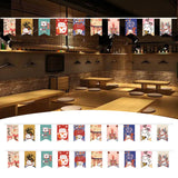 Maxbell Cat String Flag 20Pcs 8x12 Flags Banner Bunting for Izakaya Window Decor StyleA