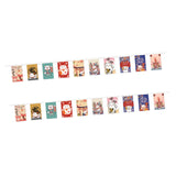 Maxbell Cat String Flag 20Pcs 8x12 Flags Banner Bunting for Izakaya Window Decor StyleB