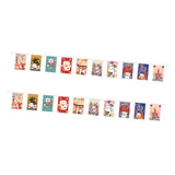 Maxbell Cat String Flag 20Pcs 8x12 Flags Banner Bunting for Izakaya Window Decor StyleB