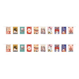 Maxbell Cat String Flag 20Pcs 8x12 Flags Banner Bunting for Izakaya Window Decor StyleB