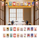 Maxbell Cat String Flag 20Pcs 8x12 Flags Banner Bunting for Izakaya Window Decor StyleB
