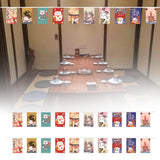 Maxbell Cat String Flag 20Pcs 8x12 Flags Banner Bunting for Izakaya Window Decor StyleB