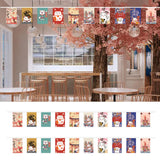 Maxbell Cat String Flag 20Pcs 8x12 Flags Banner Bunting for Izakaya Window Decor StyleB