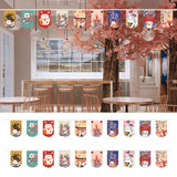 Maxbell Cat String Flag 20Pcs 8x12 Flags Banner Bunting for Izakaya Window Decor StyleC