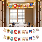 Maxbell Cat String Flag 20Pcs 8x12 Flags Banner Bunting for Izakaya Window Decor StyleD