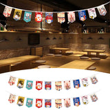 Maxbell Cat String Flag 20Pcs 8x12 Flags Banner Bunting for Izakaya Window Decor StyleD
