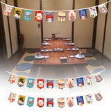 Maxbell Cat String Flag 20Pcs 8x12 Flags Banner Bunting for Izakaya Window Decor StyleD