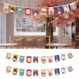 Maxbell Cat String Flag 20Pcs 8x12 Flags Banner Bunting for Izakaya Window Decor StyleD