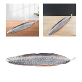 Maxbell Modern Incense Burner Metal Leaf Ash Catcher Tray for Meditation Home Decor Red Copper