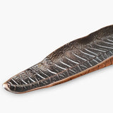 Maxbell Modern Incense Burner Metal Leaf Ash Catcher Tray for Meditation Home Decor Red Copper