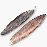 Maxbell Modern Incense Burner Metal Leaf Ash Catcher Tray for Meditation Home Decor Red Copper