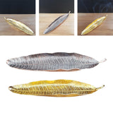 Maxbell Modern Incense Burner Metal Leaf Ash Catcher Tray for Meditation Home Decor Red Copper