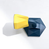 Maxbell Reusable Door Stopper Door Stop Non Punch Bumpproof for Bedroom Restaurant Blue Yellow