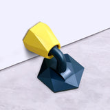 Maxbell Reusable Door Stopper Door Stop Non Punch Bumpproof for Bedroom Restaurant Blue Yellow